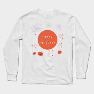 DarkHappyHalloweenPostcard Long Sleeve T-Shirt